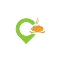 voedsel punt logo ontwerpen concept vector, restaurant logo ontwerpen sjabloon illustratie vector