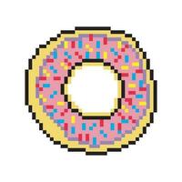 donuts met pixel kunst ontwerp vector