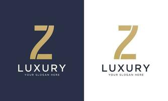 Koninklijk premie brief z logo ontwerp vector sjabloon in goud kleur. mooi logotype ontwerp voor luxe bedrijf branding.