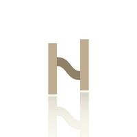 alfabet brief h logo ontwerp met glanzend reflectie vector icoon illustratie. elegant minimaal brief symbool.