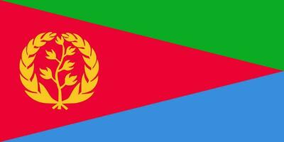 eritrea vlag, officiële kleuren en verhoudingen. vectorillustratie. vector