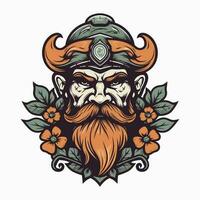 ontketenen uw binnenste krijger met een woest viking logo ontwerp illustratie vector