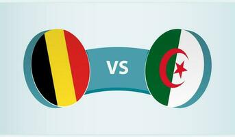 belgie versus Algerije, team sport- wedstrijd concept. vector