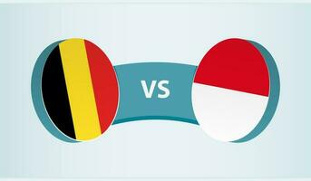 belgie versus Monaco, team sport- wedstrijd concept. vector