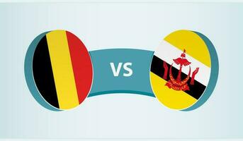 belgie versus brune, team sport- wedstrijd concept. vector