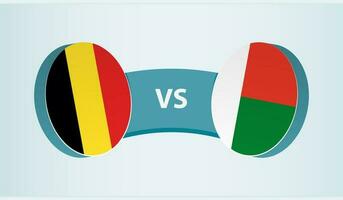 belgie versus Madagascar, team sport- wedstrijd concept. vector