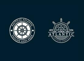 nautische en matroos marinier logo ontwerp vector