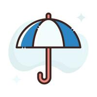 paraplu vector vullen schets icoon stijl illustratie. eps 10