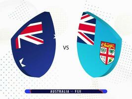 Australië vs fiji rugby wedstrijd, Internationale rugby wedstrijd 2023. vector