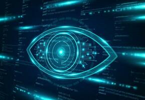 cyber spion technologie, virtueel oog internet controle vector