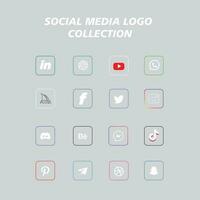 populair sociaal netwerk symbolen, sociaal media logo pictogrammen verzameling vector