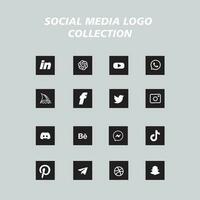 populair sociaal netwerk symbolen, sociaal media logo pictogrammen verzameling vector