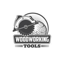 houtwerk, timmerwerk schrijnwerker en zagerij gereedschap icoon vector