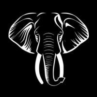 olifant, minimalistische en gemakkelijk silhouet - vector illustratie