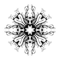 mandala zwart element decoratie patroon illustratie wijnoogst vector