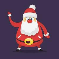 tekenfilm grappig de kerstman claus Kerstmis vector illustratie