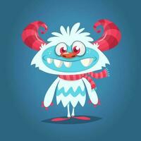 grappig tekenfilm monster illustratie. grote voet of yeti karakter ontwerp vector