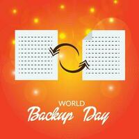 wereld backup dag achtergrond. vector