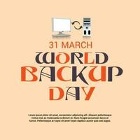 wereld backup dag achtergrond. vector