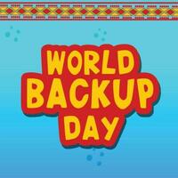 wereld backup dag achtergrond. vector