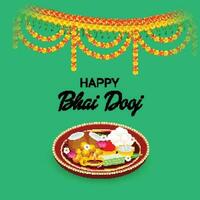 vector illustratie van een achtergrond voor Indisch festival van gelukkig bhai dooj viering.
