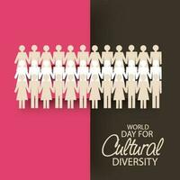 vector illustratie van een achtergrond voor cultureel diversiteit.