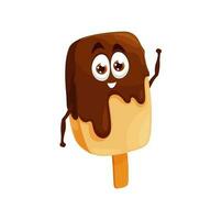 Eskimo chocola glazuur ijs room grappig emoticon vector