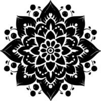 mandala, minimalistische en gemakkelijk silhouet - vector illustratie