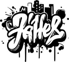 graffiti - minimalistische en vlak logo - vector illustratie