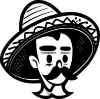 Mexicaans, minimalistische en gemakkelijk silhouet - vector illustratie