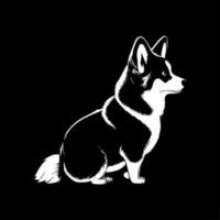 corgi, minimalistische en gemakkelijk silhouet - vector illustratie