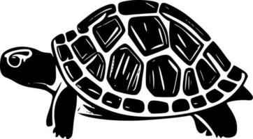 schildpad, minimalistische en gemakkelijk silhouet - vector illustratie