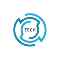 technologie logo symbool tech modern vector