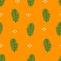 tropisch naadloos patroon met palm blad vector