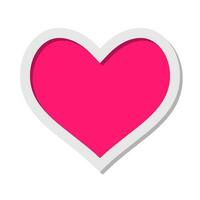 roze hart icoon vector