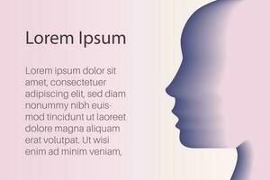 vrouw hoofd silhouet. mentaal of persoonlijkheid wanorde vector