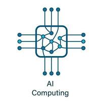 spaander icoon met ai neurale netwerk binnen vector