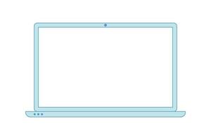 laptop lijn blauw icoon. minimalistische stijl laptop. vector