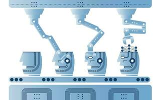 bot productie geautomatiseerd werkwijze. vector