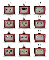 televisie karakter emoticon illustratie vector