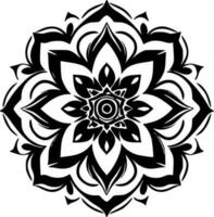 mandala, minimalistische en gemakkelijk silhouet - vector illustratie