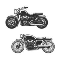 motorfiets of fiets pictogrammen. ras sport motoren vector