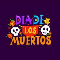 dia de los muertos, Mexicaans belettering banier vector