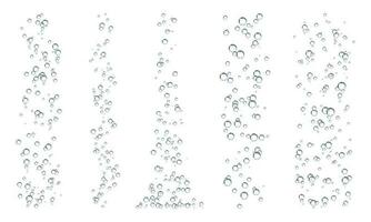 bruisen onderwater- bubbels, Frisdrank, water of zuurstof vector