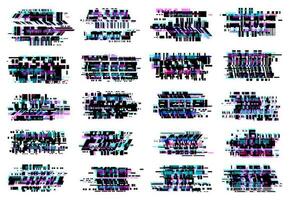 glitch effect, abstract glitched vector pictogrammen