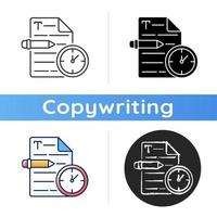 dringend copywriting pictogram vector