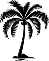 palm boom - minimalistische en vlak logo - vector illustratie