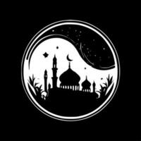 Ramadan, minimalistische en gemakkelijk silhouet - vector illustratie