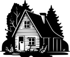 huisje - minimalistische en vlak logo - vector illustratie