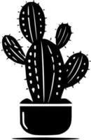 cactus, minimalistische en gemakkelijk silhouet - vector illustratie